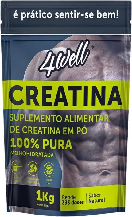 Creatina Monohidratada 4well 1Kg Sabor Natural