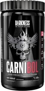 DARKNESS Carnibol Proteína Ultra Concentrada de Carne em Pó Sabor Chocolate - Complemento Proteico de Alto Rendimento - Ganho de Massa Muscular e Aumento de Força - Pote 900g
