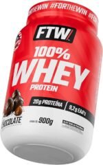 FTW 100% Whey Protein com Proteína Concentrada WPC, Suplemento Alimentar Pós-Treino em Pó com Fonte de Proteína do Soro do Leite, Alto Valor Biológico, Sem Glúten – Pote 900g (Sabor Chocolate) - Imagem 3