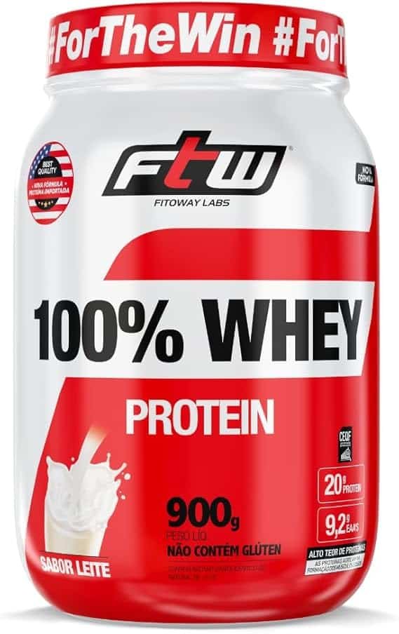 FTW 100% Whey Protein com Proteína Concentrada WPC, Suplemento Alimentar FTW 100% Whey Protein com Proteína Concentrada WPC, Suplemento Alimentar - Imagem 1