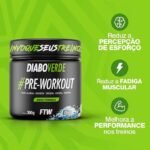FTW Pré-Treino Diabo Verde em Pó com Cafeína, Aminoácidos Beta‑Alanina e Arginina para Treinos e Atividades Físicas - Pote 300 g (Sabor: Black Ice) - Imagem 3