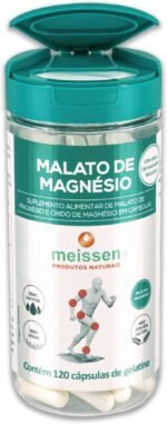 Malato de Magnésio 300Mg 120 Cápsulas, Meissen