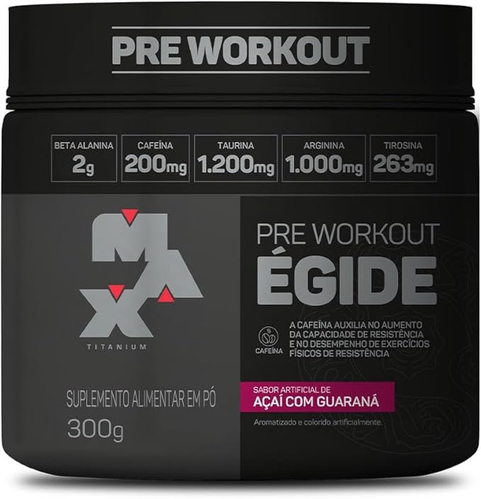 Max Titanium Egide Pre-Workout 300G (Açaí Com Guaraná) Max Titanium Egide Pre-Workout 300G (Açaí Com Guaraná) - Imagem 1