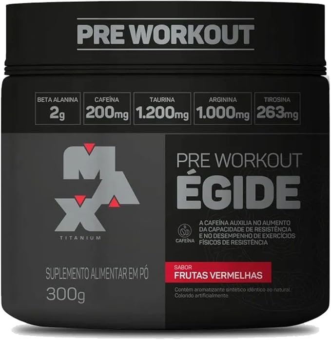 Max Titanium Egide Pre-Workout 300G (Frutas Vermelhas) Max Titanium Egide Pre-Workout 300G (Frutas Vermelhas) - Imagem 1