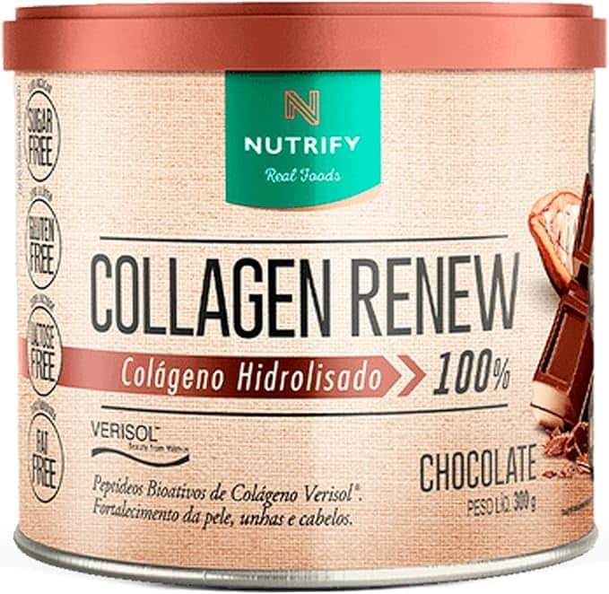 Nutrify - Collagen Renew Chocolate 300G - Colágeno Hidrolisado Verisol - Saúde e Beleza - Sabor Chocolate Nutrify - Collagen Renew Chocolate 300G - Colágeno Hidrolisado Verisol - Saúde e Beleza - Sabor Chocolate - Imagem 1
