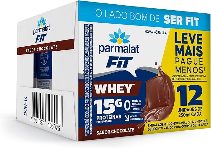 Parmalat Fit Bebida Proteica Chocolate 15g de Proteína 250mL – 12 Unidades Parmalat Fit Bebida Proteica Chocolate 15g de Proteína 250mL – 12 Unidades - Imagem 1
