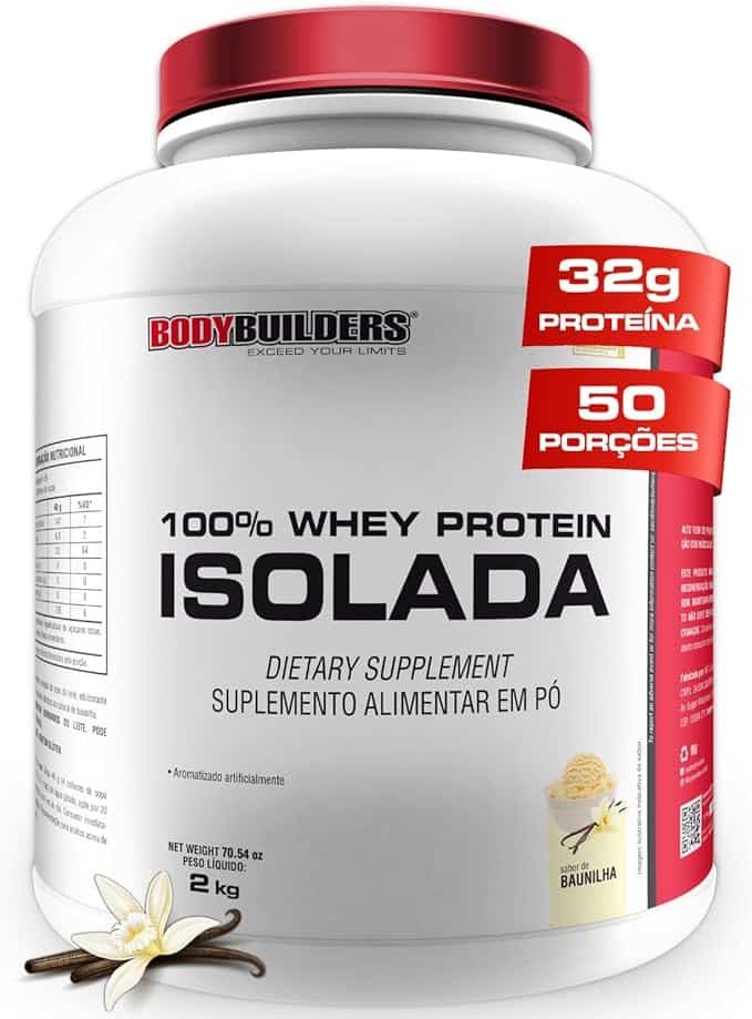 Whey Protein 100% Isolada Baunilha 2kg - Bodybuilders Whey Protein 100% Isolada Baunilha 2kg - Bodybuilders - Imagem 1
