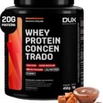 Whey Protein Concentrado Caramelo Salgado Pote 450g – Contribui para o Ganho Muscular Hipertrofia – Dux Human Health