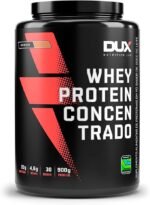 Whey Protein Concentrado Doce de Leite Pote 900g – Contribui para o Ganho Muscular Hipertrofia – Dux Human Health